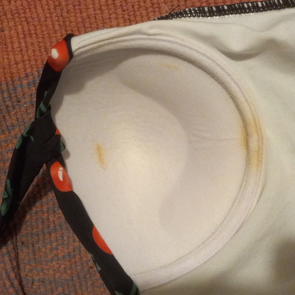 FitGlam Pin Up Style One Piece Swim Suit W/ Underwire, Padded Cups, Split Front - Picture 10 of 11